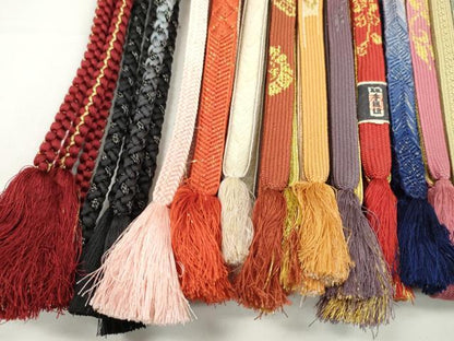 平和屋着物●和装小物　帯締め20本セット　高麗組　冠組　唐組　大和組　礼装用　金銀糸　長尺あり　未使用あり　逸品　CABH2054ju