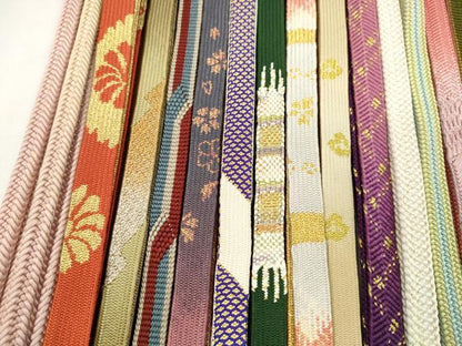 平和屋着物●和装小物　帯締め20本セット　高麗組　笹浪組　鴨川組　礼装用　金糸　未使用あり　逸品　CABH2055ju