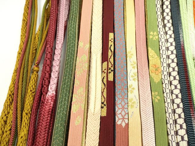 平和屋着物●和装小物　帯締め20本セット　高麗組　亀甲組　笹浪組　礼装用　金糸　未使用あり　逸品　CABH2056ju