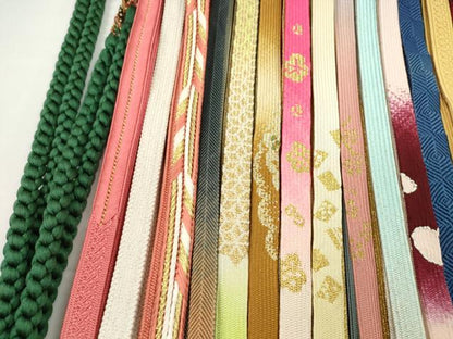 平和屋着物●和装小物　帯締め20本セット　高麗組　冠組　笹浪組　礼装用　振袖用　金銀糸　未使用あり　逸品　CABH2059ju