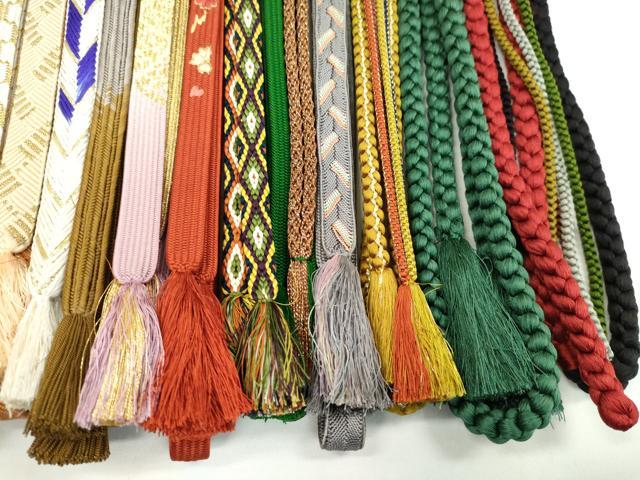 平和屋着物●和装小物　帯締め20本セット　高麗組　畝打組　丸組　金銀糸　未使用あり　逸品　CABH2063ju
