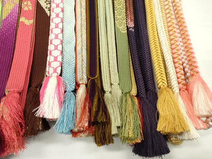 平和屋着物●和装小物　帯締め20本セット　高麗組　亀甲組　唐組　冠組　丸組　礼装用　金銀糸　未使用あり　逸品　CABH2065ju