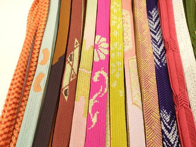 平和屋着物●和装小物　帯締め20本セット　高麗組　唐組　笹浪組　大和組　丸組　小田巻き　金糸　未使用あり　逸品　CABH2068ju