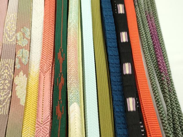 平和屋着物●和装小物　帯締め20本セット　高麗組　唐組　笹浪組　奈良組　鎌倉組　御岳組　金銀糸　逸品　CABH2069ju