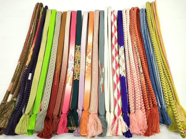 平和屋着物●和装小物　帯締め20本セット　高麗組　唐組　笹浪組　冠組　鴨川組　大和組　振袖用　金糸　未使用あり　逸品　CABH2074ju