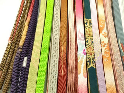 平和屋着物●和装小物　帯締め20本セット　高麗組　唐組　笹浪組　冠組　鴨川組　大和組　振袖用　金糸　未使用あり　逸品　CABH2074ju