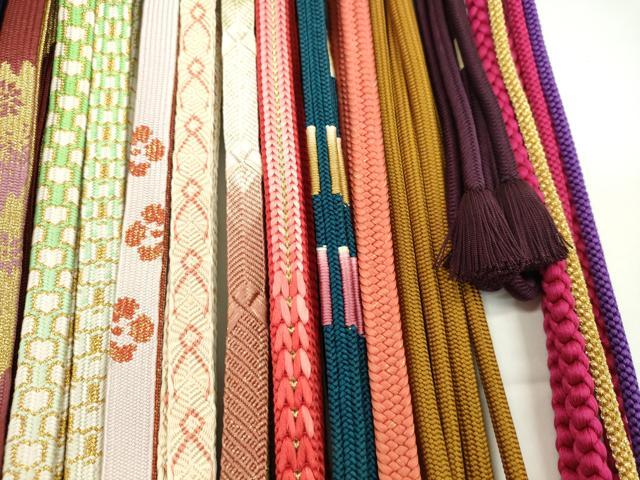 平和屋着物●和装小物　帯締め20本セット　高麗組　亀甲組　唐組　奈良組　振袖用　金糸　未使用あり　逸品　CABH2075ju