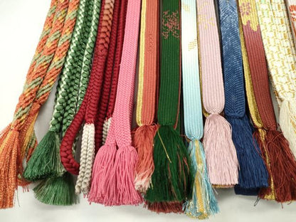 平和屋着物●和装小物　帯締め20本セット　高麗組　亀甲組　唐組　奈良組　振袖用　金糸　未使用あり　逸品　CABH2075ju