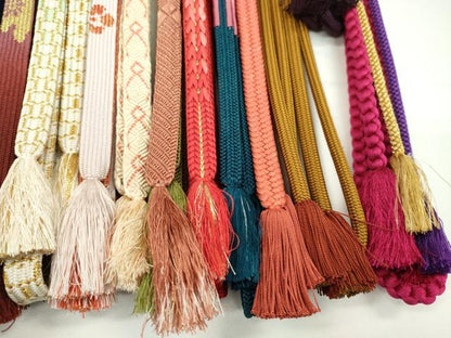 平和屋着物●和装小物　帯締め20本セット　高麗組　亀甲組　唐組　奈良組　振袖用　金糸　未使用あり　逸品　CABH2075ju