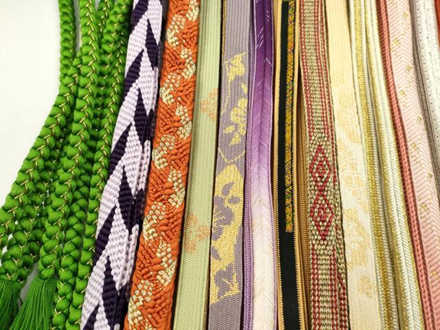 平和屋着物●和装小物　帯締め20本セット　高麗組　冠組　笹浪組　唐組　大和組　礼装　小田巻き　金糸　長尺　未使用あり　逸品CABH2080ju