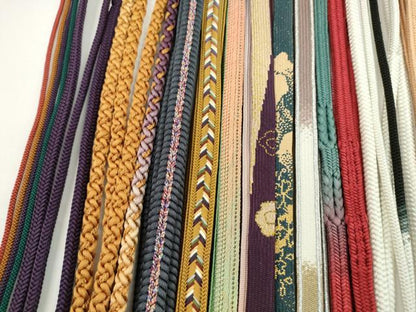 平和屋着物●和装小物　帯締め20本セット　高麗組　冠組　唐組　笹浪組　御岳組　大和組　金銀糸　未使用あり　逸品　CABH2082ju