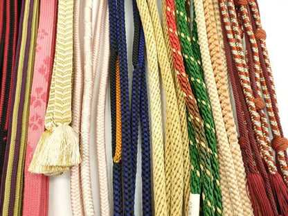平和屋着物●和装小物　帯締め20本セット　高麗組　冠組　浮目絡み　御岳組　笹浪組　鴨川組　金糸　未使用あり　逸品　CABH2089ju