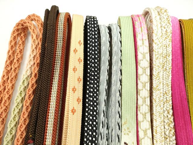 平和屋着物●和装小物　帯締め20本セット　高麗組　冠組　唐組　笹浪組　大和組　礼装用　金糸　未使用あり　逸品　CABH2090ju
