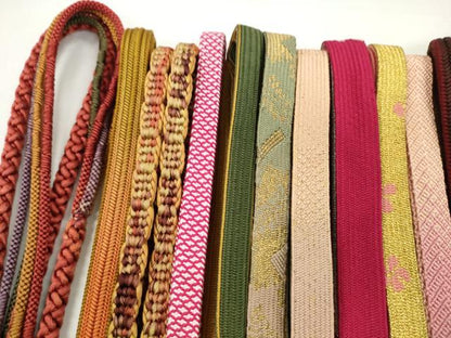 平和屋着物●和装小物　帯締め20本セット　高麗組　冠組　笹浪組　金糸　未使用あり　逸品　CABH2097ju