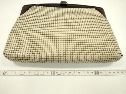 平和屋着物▼和装小物　和装バッグ　チェーンバッグまとめて３点　メッシュ　白　ベージュ　ヴァニラ色　逸品　CABH2156ju