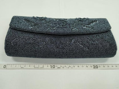 平和屋着物▼和装小物　和装バッグ　ビーズバッグまとめて３点　総ビーズ　枝花　唐草文　黒　紫　クラッチ　逸品　CABH2157ju