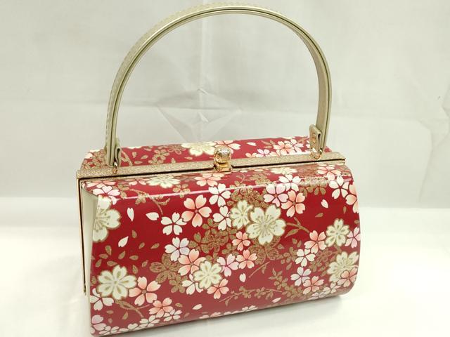 平和屋着物▼和装小物　和装バッグ　ハンドバッグ　枝桜　振袖　金彩　逸品　CABH2164ju