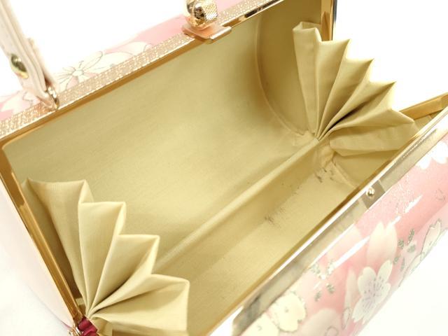 平和屋着物▼和装小物　和装バッグ　ハンドバッグ　舞花文　振袖　銀彩　逸品　CABH2165ju