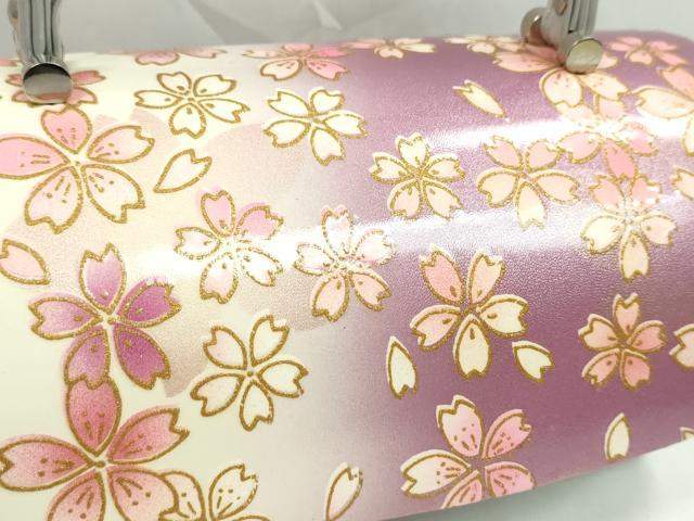平和屋着物▼和装小物　和装バッグ　ハンドバッグ　舞桜文　振袖　金彩　逸品　CABH2173ju