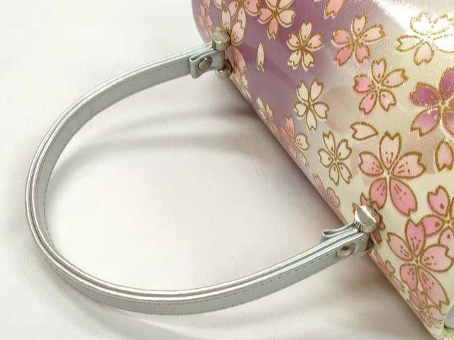 平和屋着物▼和装小物　和装バッグ　ハンドバッグ　舞桜文　振袖　金彩　逸品　CABH2173ju