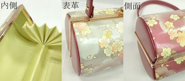 平和屋着物▼和装小物　和装バッグ　ハンドバッグ　桜丸文　振袖　金彩　逸品　CABH2174ju
