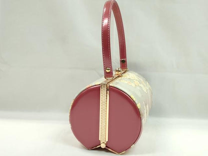 平和屋着物▼和装小物　和装バッグ　ハンドバッグ　桜丸文　振袖　金彩　逸品　CABH2174ju