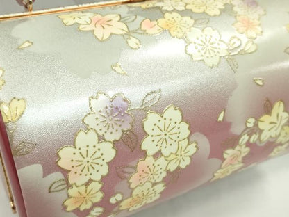 平和屋着物▼和装小物　和装バッグ　ハンドバッグ　桜丸文　振袖　金彩　逸品　CABH2174ju