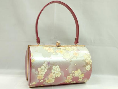 平和屋着物▼和装小物　和装バッグ　ハンドバッグ　桜丸文　振袖　金彩　逸品　CABH2174ju
