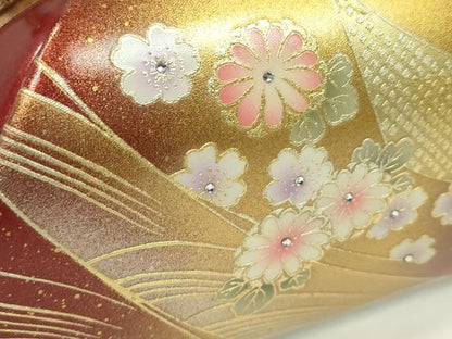 平和屋着物▼和装小物　和装バッグ　ハンドバッグ　流水花文　MICHELE MARTUCCI　振袖　金銀彩　逸品　CABH2177ju