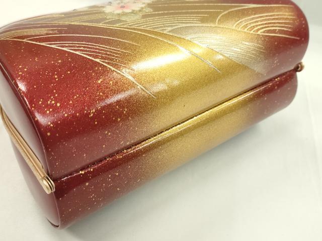 平和屋着物▼和装小物　和装バッグ　ハンドバッグ　流水花文　MICHELE MARTUCCI　振袖　金銀彩　逸品　CABH2177ju