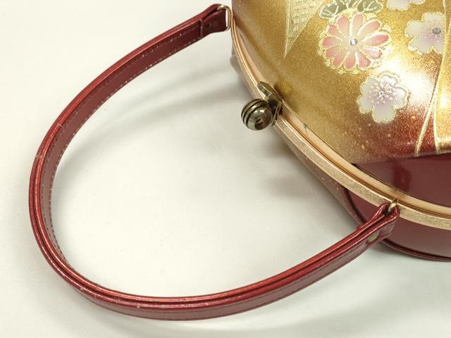平和屋着物▼和装小物　和装バッグ　ハンドバッグ　流水花文　MICHELE MARTUCCI　振袖　金銀彩　逸品　CABH2177ju