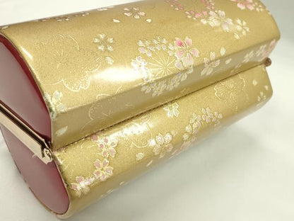 平和屋着物▼和装小物　和装バッグ　ハンドバッグ　桜文　振袖　金彩　逸品　CABH2178ju