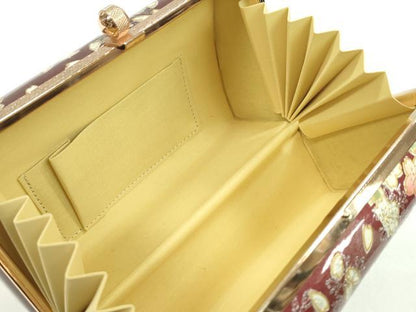 平和屋着物▼和装小物　和装バッグ　ハンドバッグ　舞桜文　エナメル　振袖　金銀彩　逸品　CABH2181ju