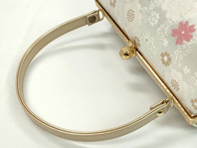平和屋着物▼和装小物　和装バッグ　ハンドバッグ　舞花文　振袖　金糸　逸品　CABH2182ju
