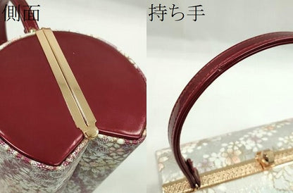 平和屋着物▼和装小物　和装バッグ　ハンドバッグ　舞花文　レース　振袖　金彩　逸品　CABH2184ju