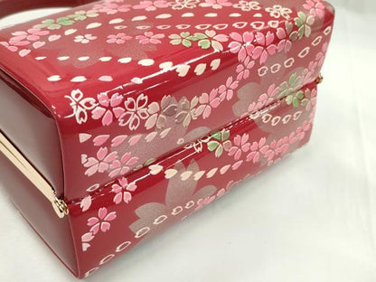 平和屋着物▼和装小物　和装バッグ　ハンドバッグ　舞桜文　MICHELE MARTUCCI　スクエア型　振袖　逸品　CABH2185ju