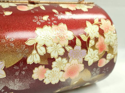 平和屋着物▼和装小物　和装バッグ　ハンドバッグ　枝桜丸文　振袖　金銀彩　逸品　CABH2190ju