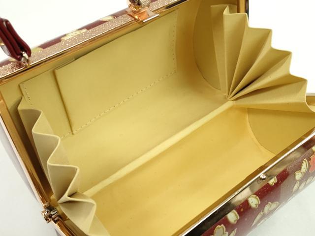 平和屋着物▼和装小物　和装バッグ　ハンドバッグ　舞桜文　振袖　金銀彩　逸品　CABH2193ju