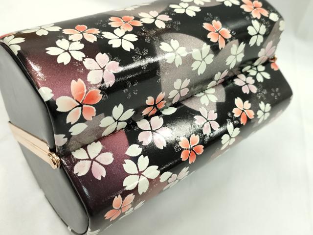 平和屋着物▼和装小物　和装バッグ　ハンドバッグ　舞桜文　振袖　銀彩　逸品　CABH2194ju