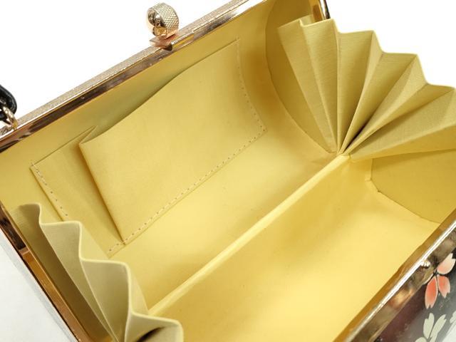 平和屋着物▼和装小物　和装バッグ　ハンドバッグ　舞桜文　振袖　銀彩　逸品　CABH2194ju