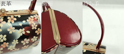 平和屋着物▼和装小物　和装バッグ　ハンドバッグ　舞桜文　振袖　金彩　逸品　CABH2196ju