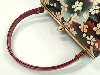 平和屋着物▼和装小物　和装バッグ　ハンドバッグ　舞桜文　振袖　金彩　逸品　CABH2196ju