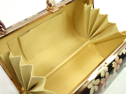 平和屋着物▼和装小物　和装バッグ　ハンドバッグ　舞桜文　振袖　金彩　逸品　CABH2196ju