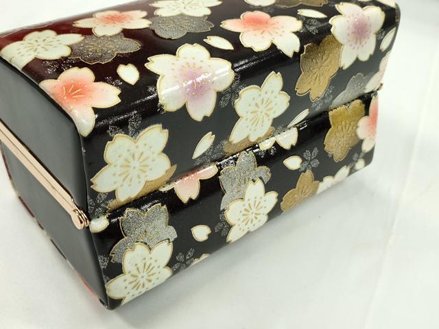 平和屋着物▼和装小物　和装バッグ　ハンドバッグ　舞桜文　スクエア型　振袖　金銀彩　逸品　CABH2198ju