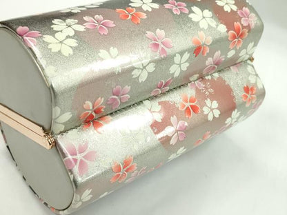平和屋着物▼和装小物　和装バッグ　ハンドバッグ　舞桜文　振袖　銀彩　逸品　CABH2199ju