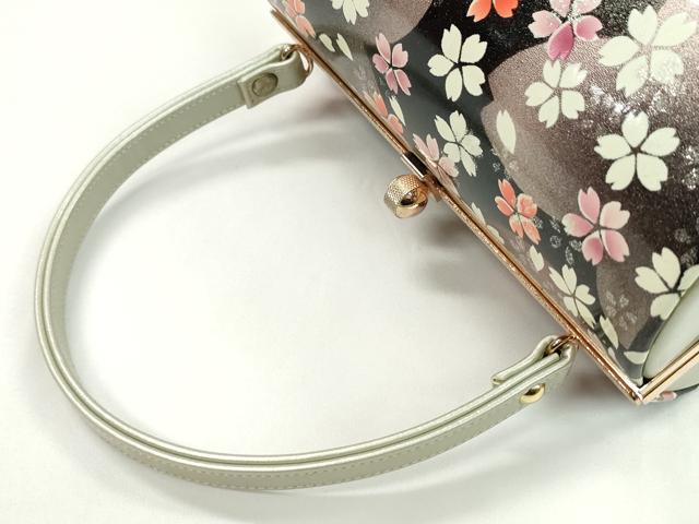 平和屋着物▼和装小物　和装バッグ　ハンドバッグ　舞桜文　振袖　銀彩　逸品　CABH2199ju