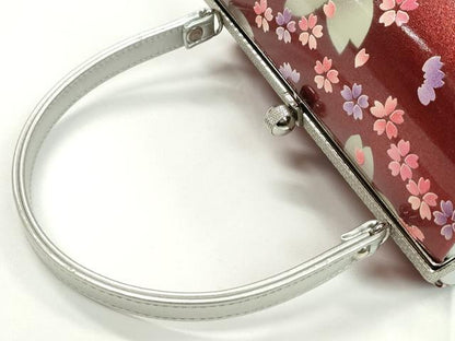 平和屋着物▼和装小物　和装バッグ　ハンドバッグ　舞桜文　振袖　銀彩　逸品　CABH2200ju