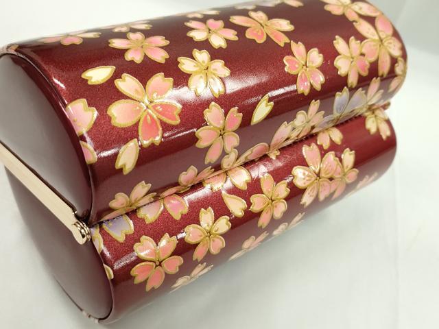 平和屋着物▼和装小物　和装バッグ　ハンドバッグ　舞桜文　振袖　金彩　逸品　CABH2201ju