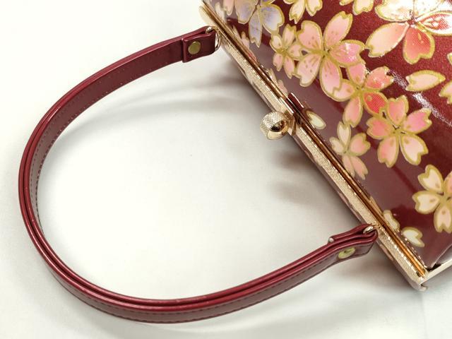 平和屋着物▼和装小物　和装バッグ　ハンドバッグ　舞桜文　振袖　金彩　逸品　CABH2201ju
