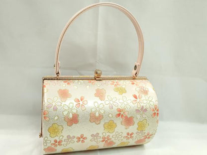 平和屋着物▼和装小物　和装バッグ　ハンドバッグ　舞桜文　振袖　金彩　逸品　CABH2203ju